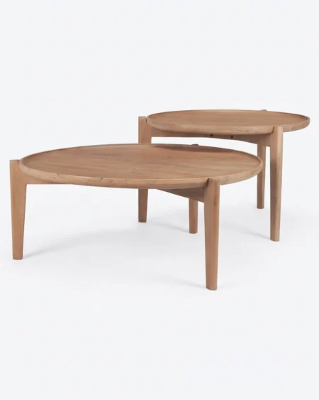 Loveno luxury coffee table top view with solid wood construction and clean minimal design