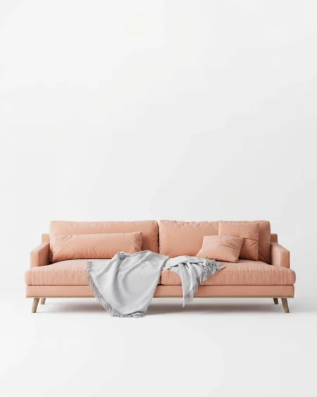 Velora lounge sofa in warm tone modern living room Craftnika