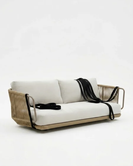 Outdoor swing sofa with cushions and rope suspension Craftnika