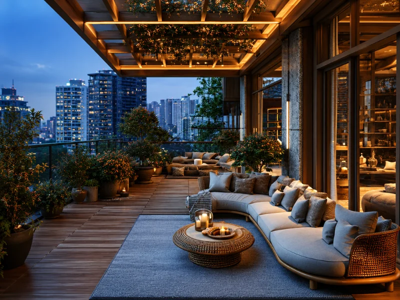 Bespoke Luxury Terrace Furniture at Golf Course Road Gurugram - Craftnika