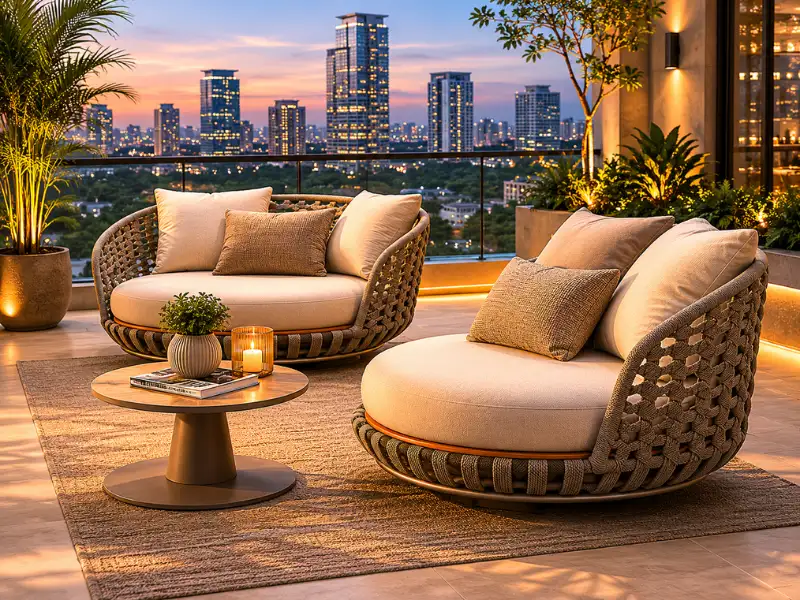 Luxury Terrace Furniture Golf Course Road Gurugram Design 4