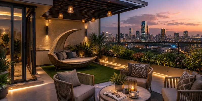 Luxury Terrace Furniture Golf Course Road Gurugram Design 6