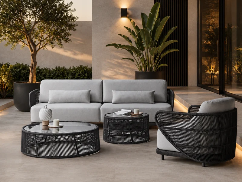 Luxury outdoor rope weave sofa set for villas and terraces in GK & Defence Colony Delhi