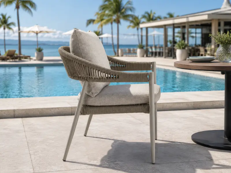 Commercial hotel furniture manufacturers in India - powder coated aluminium resort seating