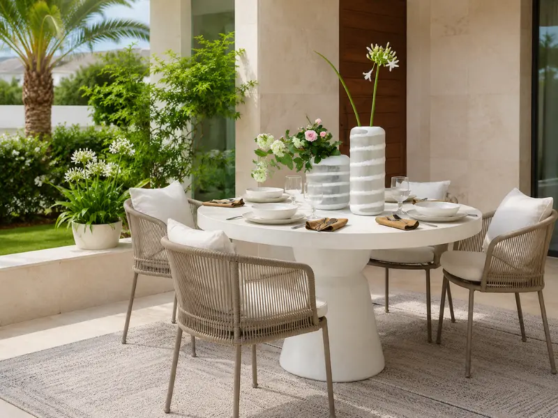 TIG-welded marine-grade aluminium frame furniture