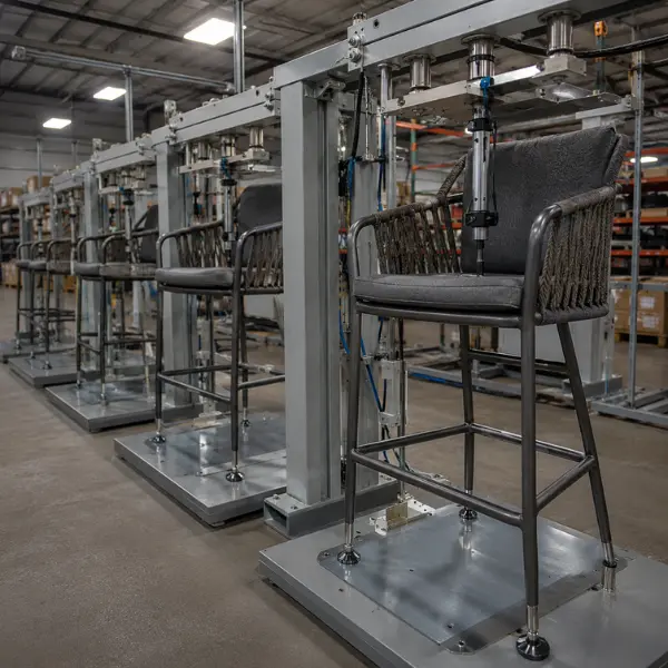 TIG-welded commercial brewery furniture manufacturing at Craftnika Delhi factory