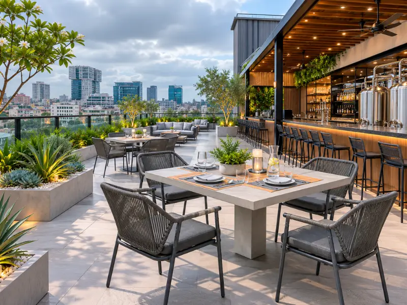 commercial brewery outdoor furniture bangalore