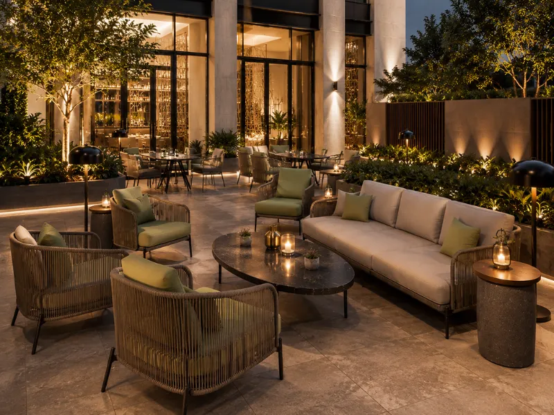 Commercial bulk custom outdoor seating Delhi NCR luxury furniture by Craftnika
