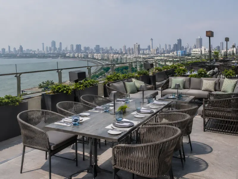 Premium commercial terrace furniture for Mumbai rooftop restaurants