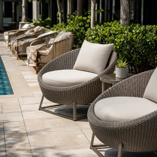Hotel Rooftop Dining Furniture Setup
