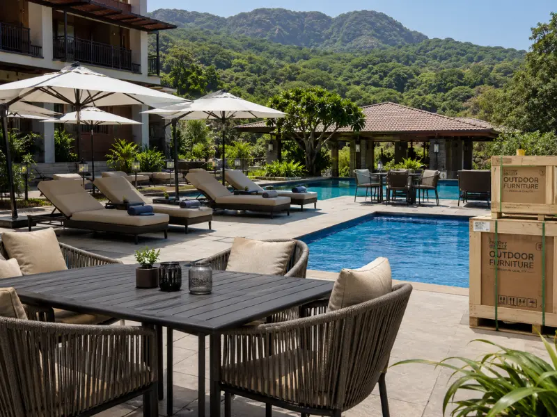 Best wholesale outdoor furniture prices lonavala resort setup