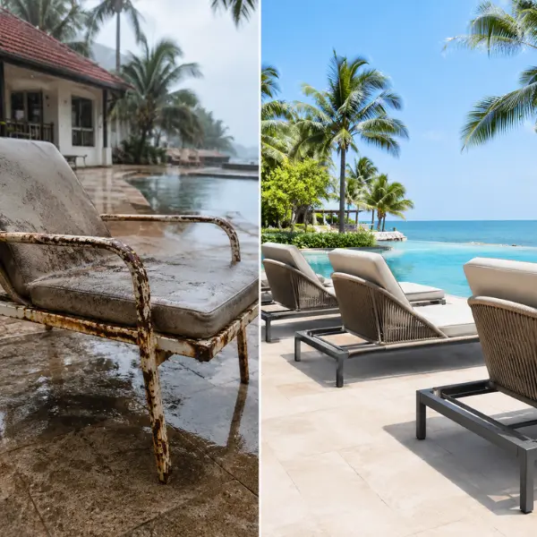 TIG-welded marine-grade aluminium frames for Goa wholesale furniture orders