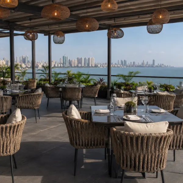 TIG-welded marine-grade aluminium terrace furniture for Mumbai coastal air