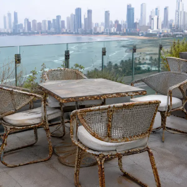 Rust-proof marine grade aluminium terrace furniture for humid Mumbai coastal climate