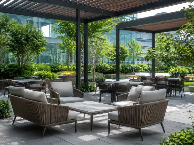 office park outdoor seating suppliers hyderabad