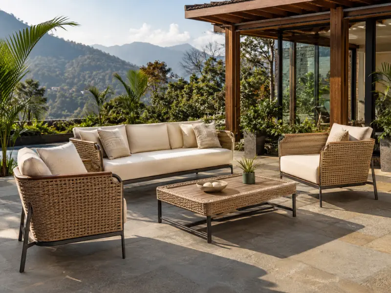 waterproof wellness retreat furniture Rishikesh