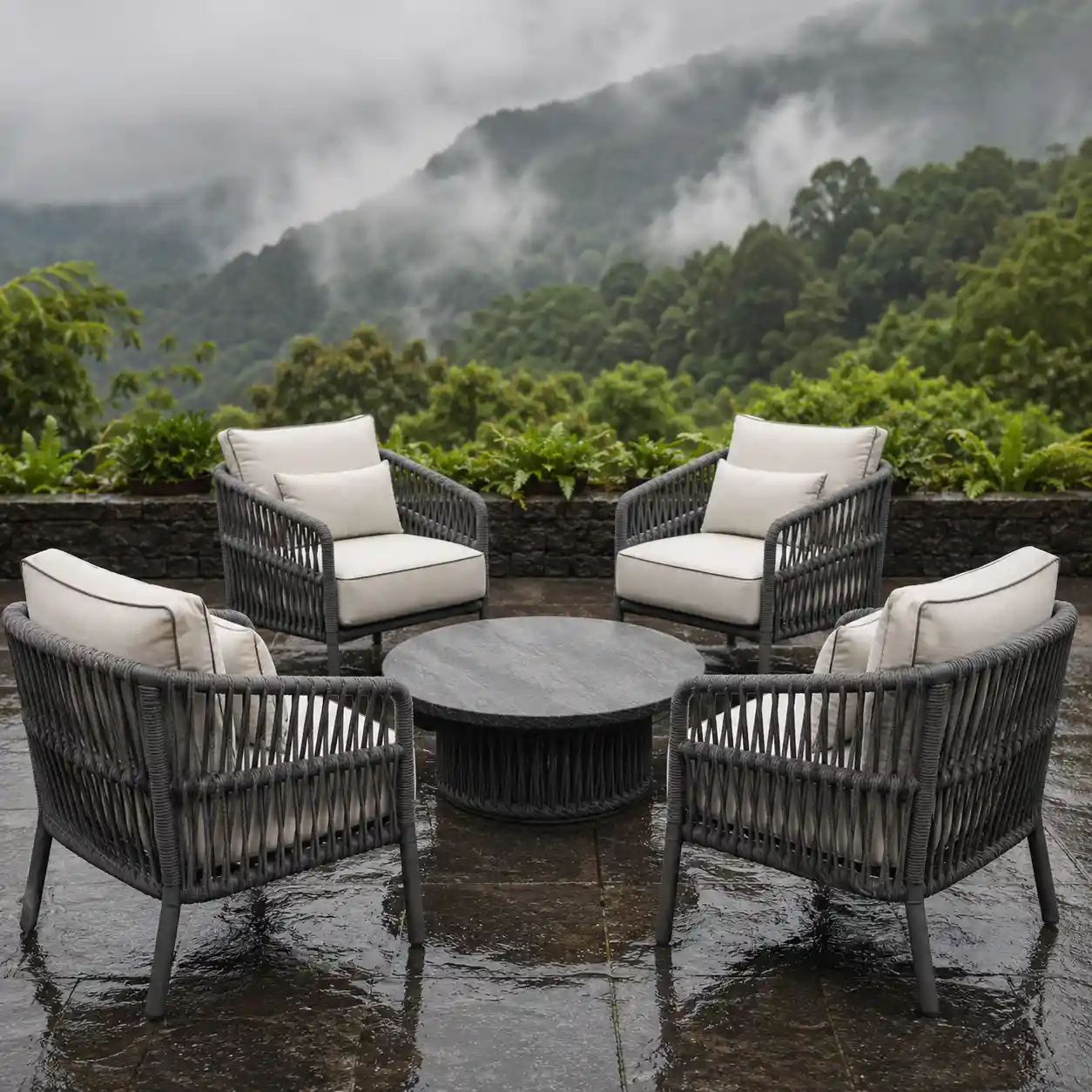 B2B resort furniture suppliers offering factory direct wholesale pricing for boutique hotel outdoor projects.