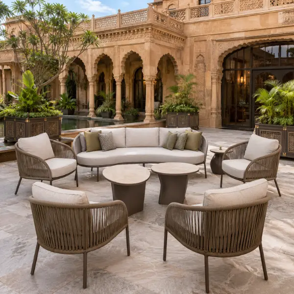 Craftnika manufactures custom outdoor boutique hotel furniture for luxury hospitality properties
