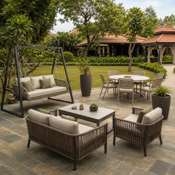 Custom cabanas and loungers crafted for Bhubaneswar hotels by a direct outdoor furniture supplier