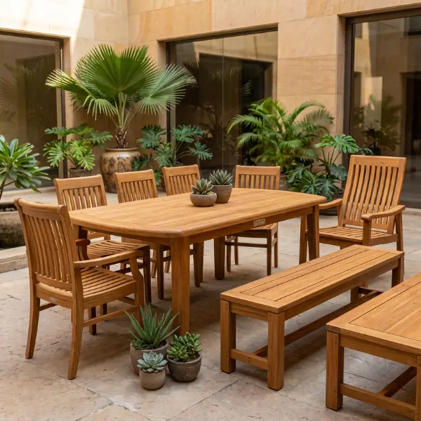 solid teak wood furniture manufacturers in india for commercial B2B projects