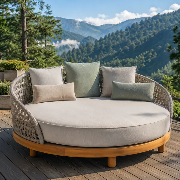 Luxury hill resort outdoor furniture manufacturer Dehradun supplying rust-proof seating.