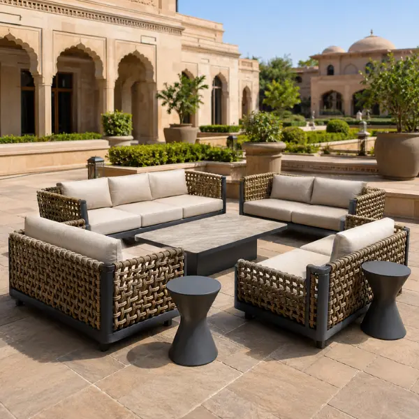 Hotel patio furniture manufacturer Agra providing luxury seating for resorts.