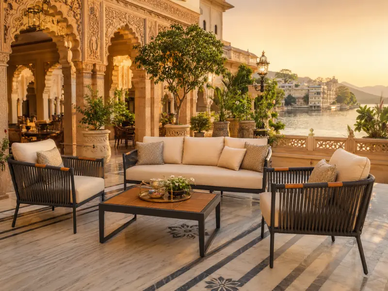 Luxury Heritage Hotel Outdoor Furniture Udaipur