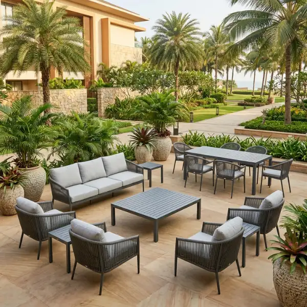 Fully customizable resort and hotel furniture built to architect specifications for Puri properties.