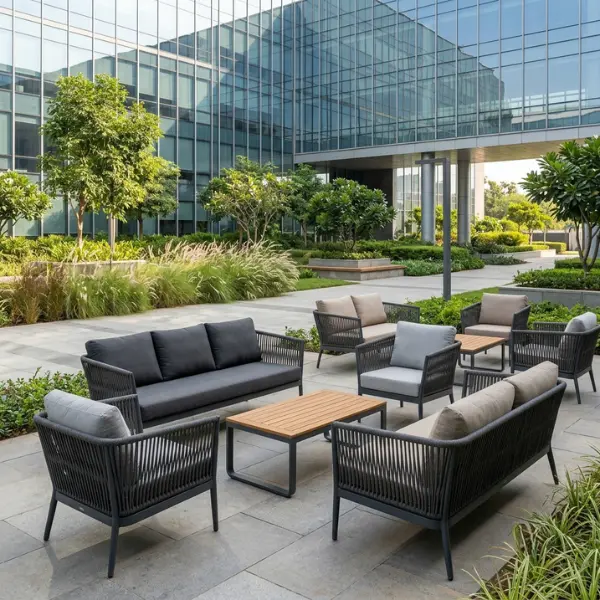 Professional grade outdoor seating designed for office parks and corporate campuses in Bhopal.