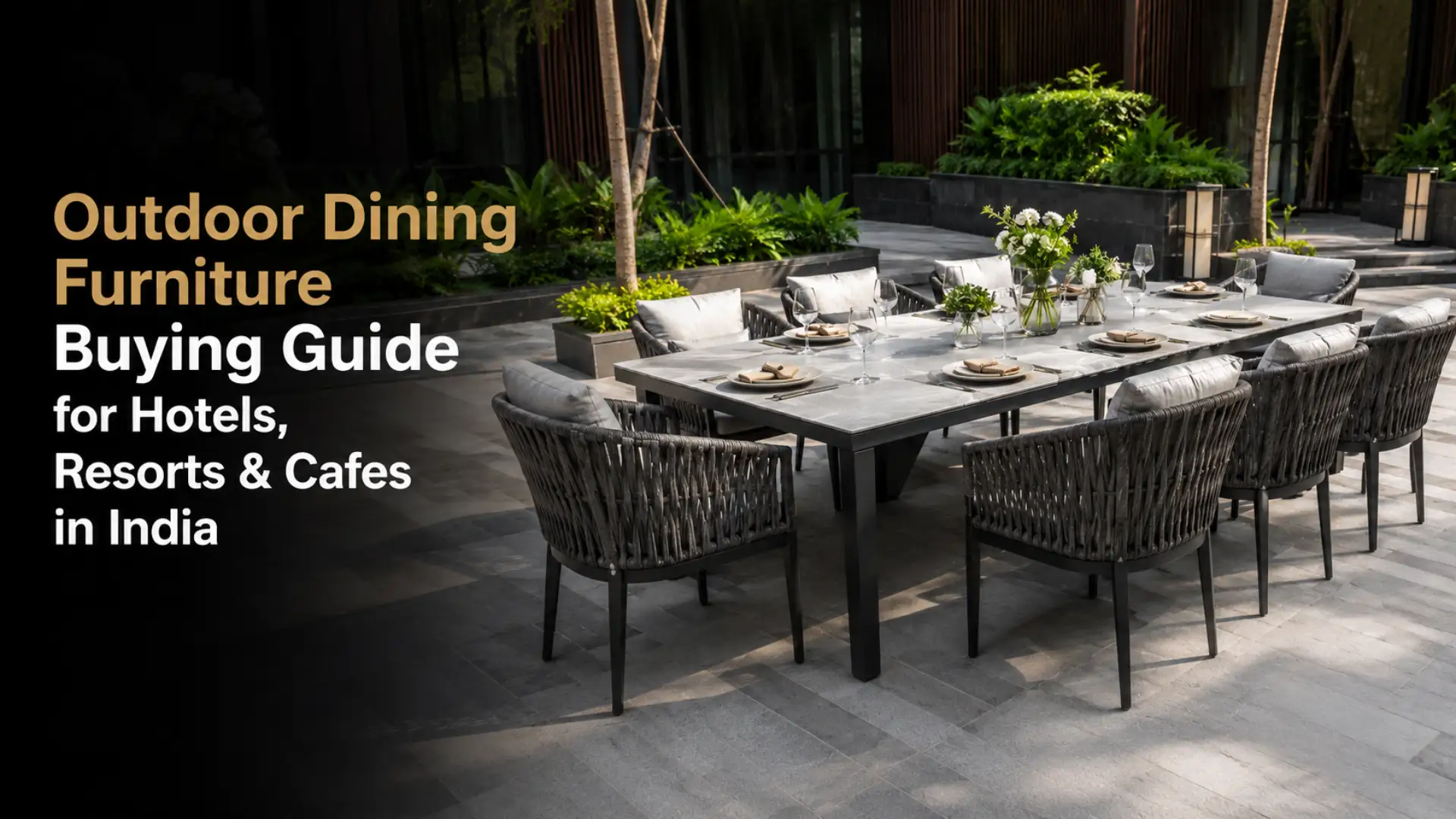 A comprehensive outdoor dining furniture buying guide for hotels and resorts in India