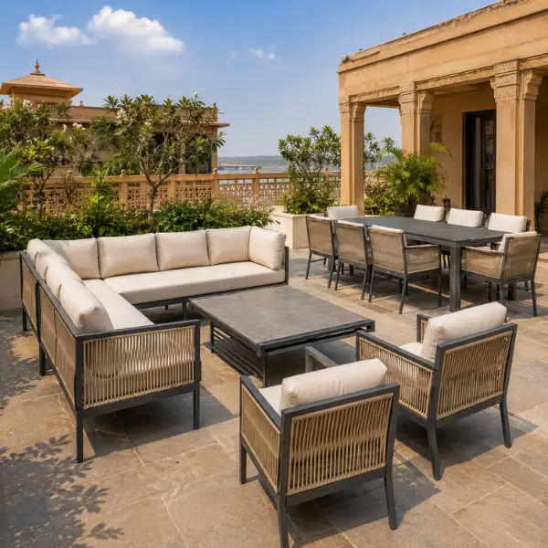 Craftnika provides premium factory-direct outdoor furniture for hotels and resorts in Prayagraj