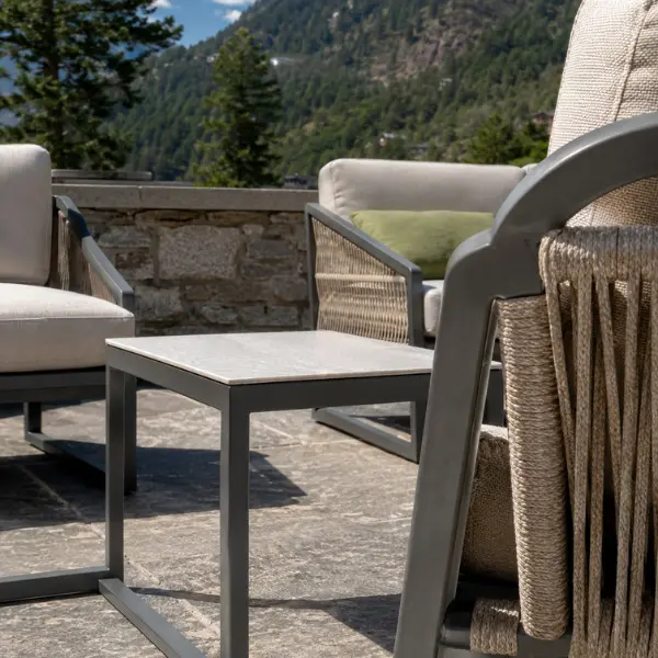 Premium outdoor seating and patio furniture supplied to hill station resorts.