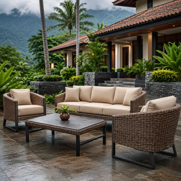 Heavy-duty powder-coated metal garden benches for commercial parks, designed to prevent rust and peeling in harsh outdoor environments.
