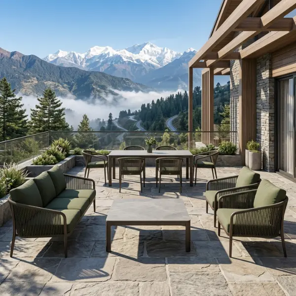 Premium quality outdoor furniture manufactured for luxury resorts in Gangtok