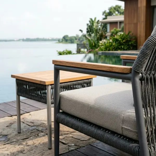 Factory-direct resort outdoor furniture providing durable, stylish seating for hospitality businesses in Bhopal.