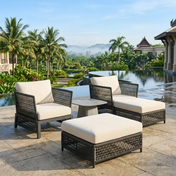 resort outdoor furniture manufacturer mysore supplying custom patio seating for luxury properties