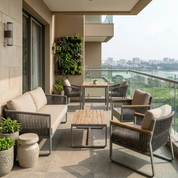 Wholesale waterproof balcony furniture designed to withstand Bhopal's weather, sourced direct from our factory.