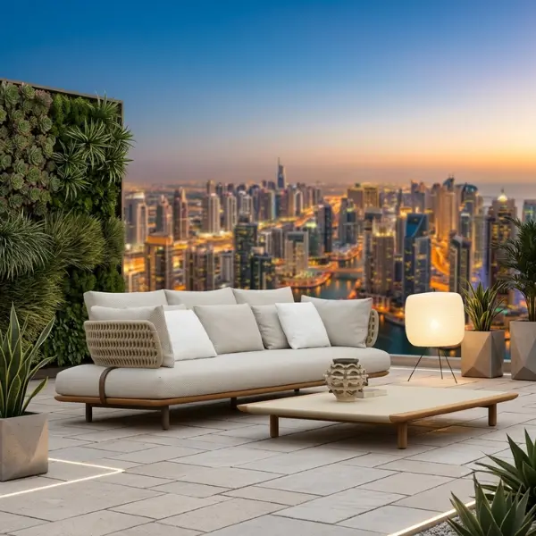 Wholesale commercial outdoor sofa sets supplied to luxury resorts by top B2B furniture manufacturers.