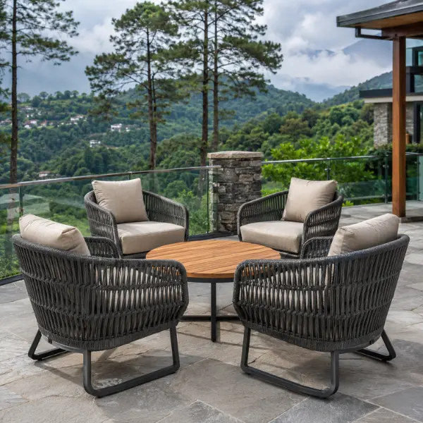 Weather-resistant wholesale balcony seating designed for luxury hotels in Mussoorie.