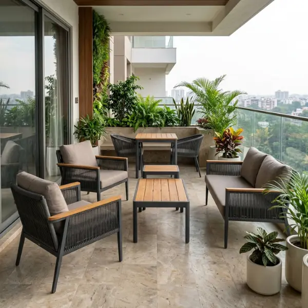 Factory-direct wholesale outdoor furniture supplier providing premium balcony sets to businesses in Bhopal.