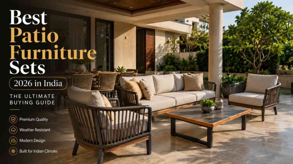 Luxury outdoor patio furniture and garden sofas for hotels and farmhouses in India