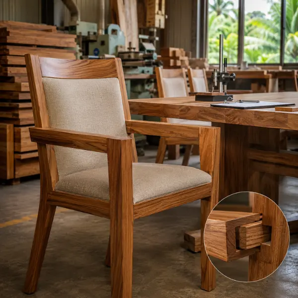 High-quality, custom commercial dining furniture designed for restaurants and cafes in Mangalore.