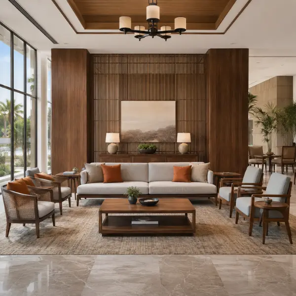 Custom commercial hotel furniture built for properties in Haridwar