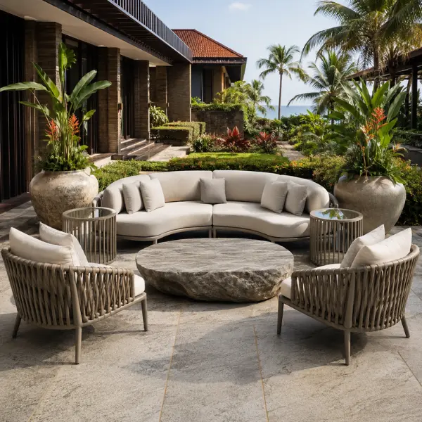 Custom-made patio and garden seating for luxury resorts in Thiruvananthapuram