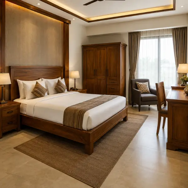 Commercial dining furniture supplied by a leading Dharamshala furniture manufacturer Vrindavan