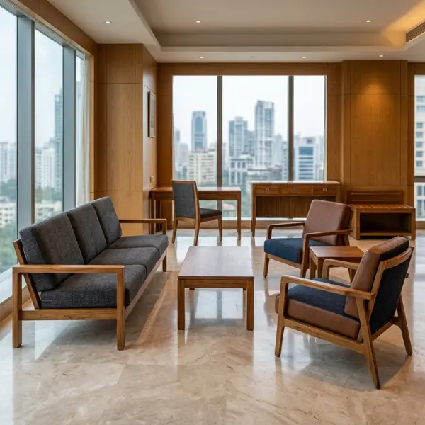 High-quality factory-direct hotel furniture supplied to Mumbai guest houses and resorts