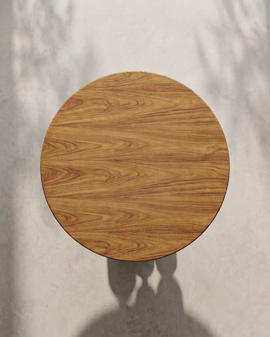 Close up detail of Farmhouse Teak Wood Center Table design