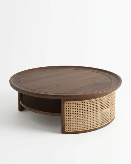 Premium custom made Japandi Teak Wood Center Table with factory direct pricing
