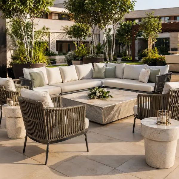 Premium luxury outdoor furniture manufactured for resorts in Raipur by Craftnika