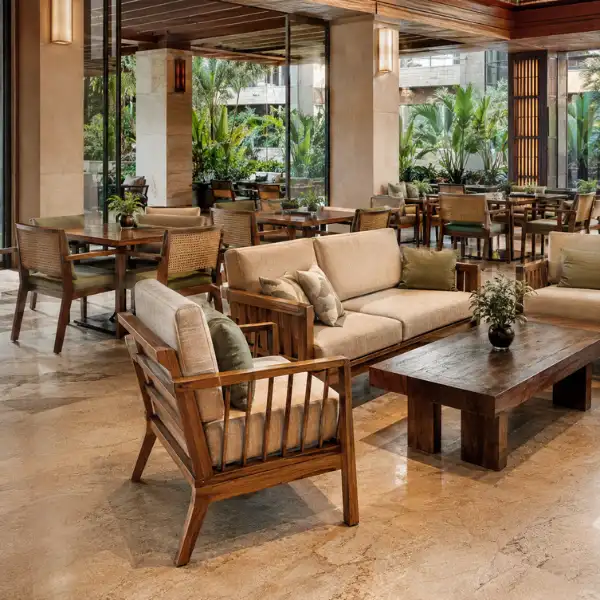 Premium Hotel Furniture Manufacturer Raipur - Kiln-dried solid teak